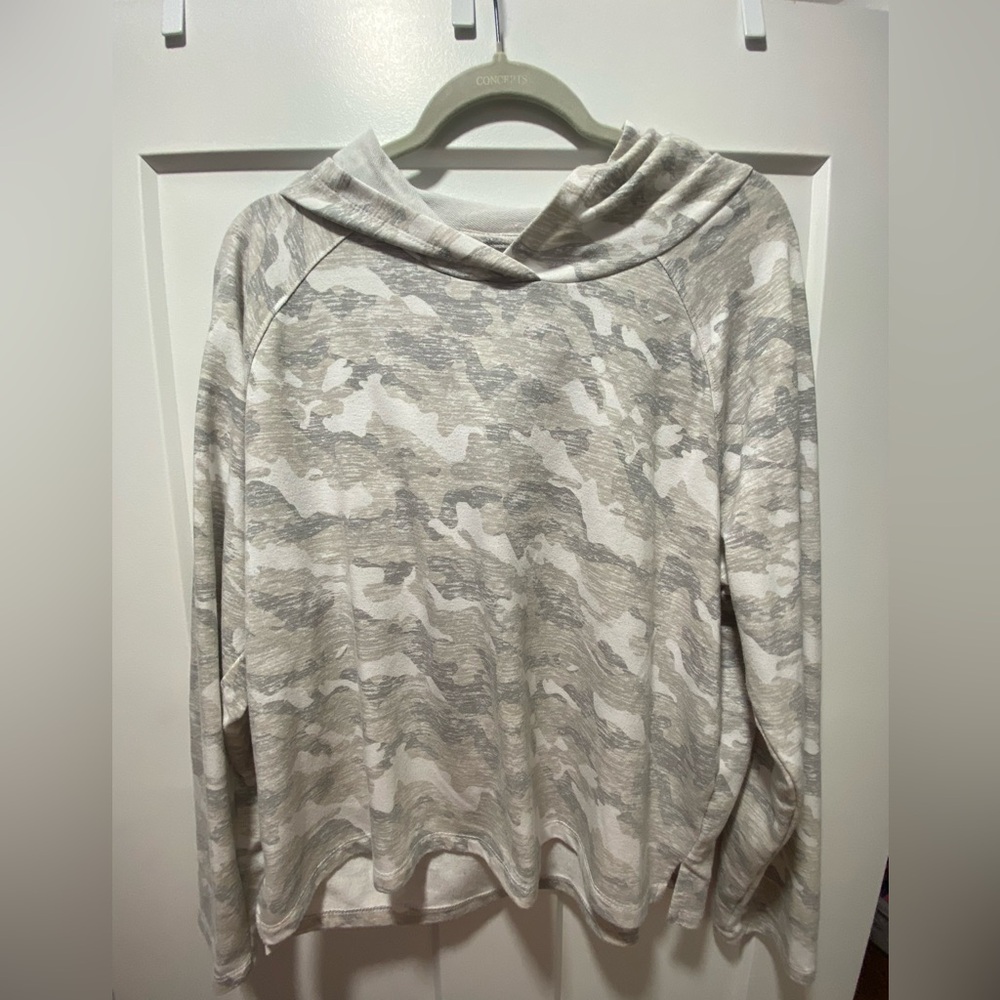 Gray Camo Print Long Sleeve